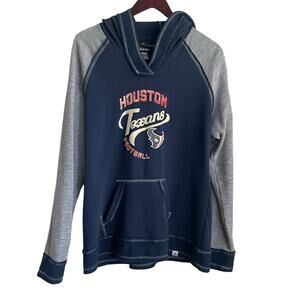 Houston Texans Women Hooded‎ Sweatshirt 2X Blue Gray Raised Logo Sports Fans